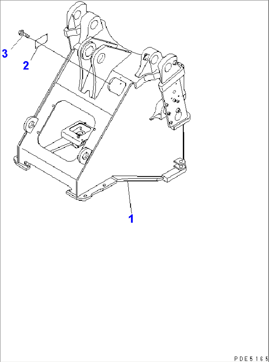 FRONT FRAME (WITH 3-SPOOL CONTROL VALVE)