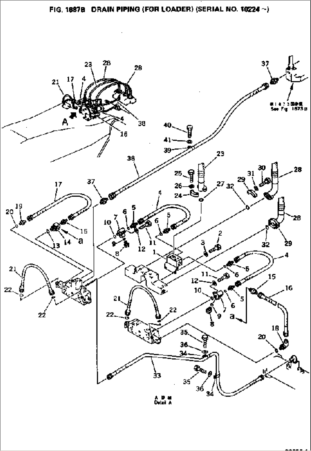 DRAIN PIPING (FOR LOADER)(#10224-)