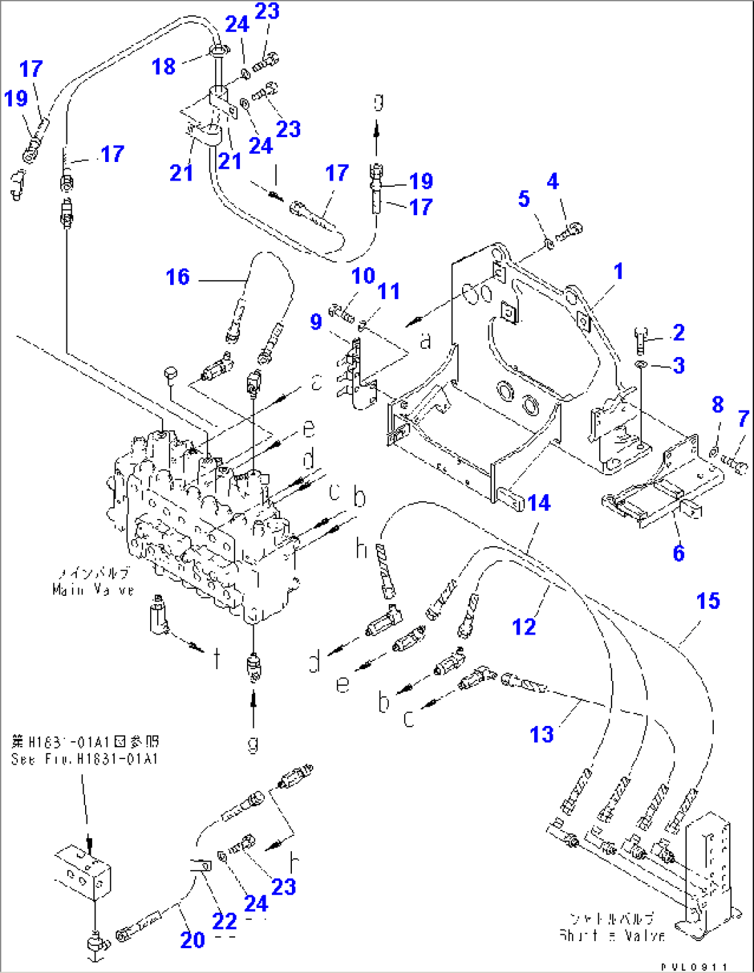MAIN VALVE (VALVE BRACKET)(#30025-31999)
