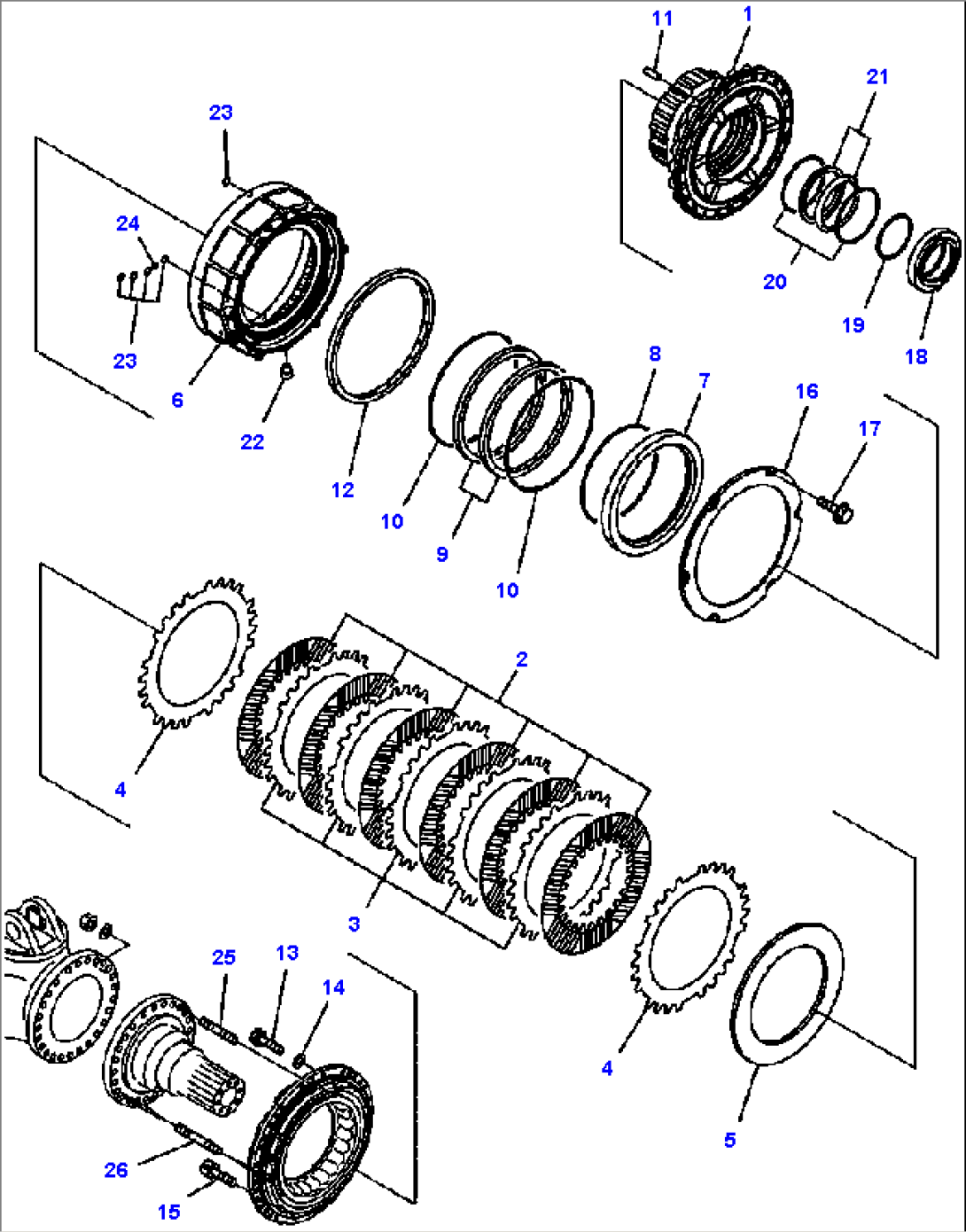 F3360-02A0 FINAL DRIVE AND BRAKE BRAKE - L.H. FRONT