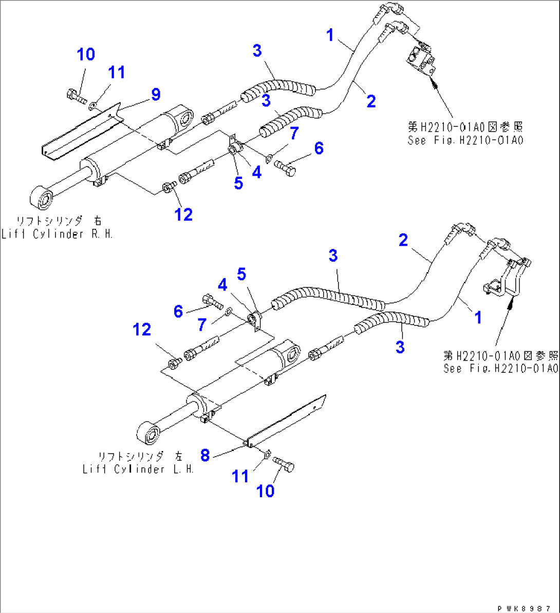 DOZER OIL LINE (LIFT CYLINDER LINE)
