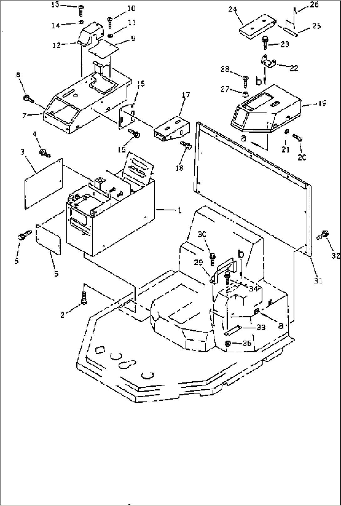 CONSOLE BOX (WITH AIR CONDITIONER OR CAR HEATER) (TBG/ABE SPEC.)(#20001-)