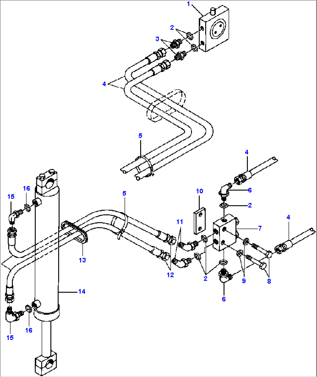 RIPPER CYLINDER ACTUATOR LINES