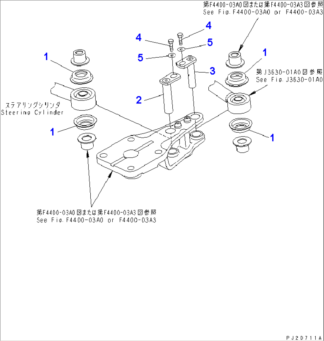 FRONT AXLE (L.H.) (MOUNTING PIN)(#15001-)
