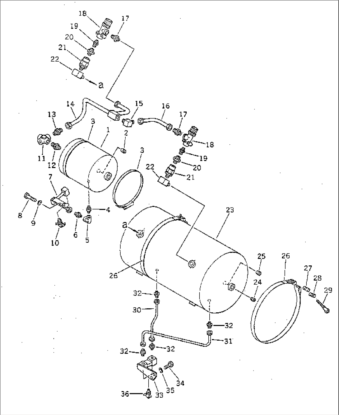 AIR PIPING (WET RESERVOIR TO DRY RESERVOIR)