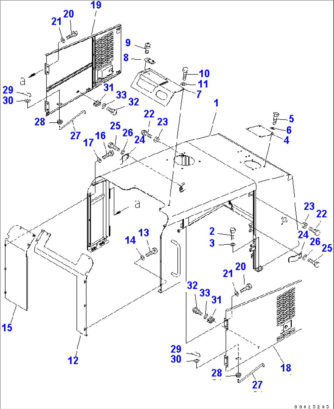 ENGINE HOOD (1/2)(#6001-)