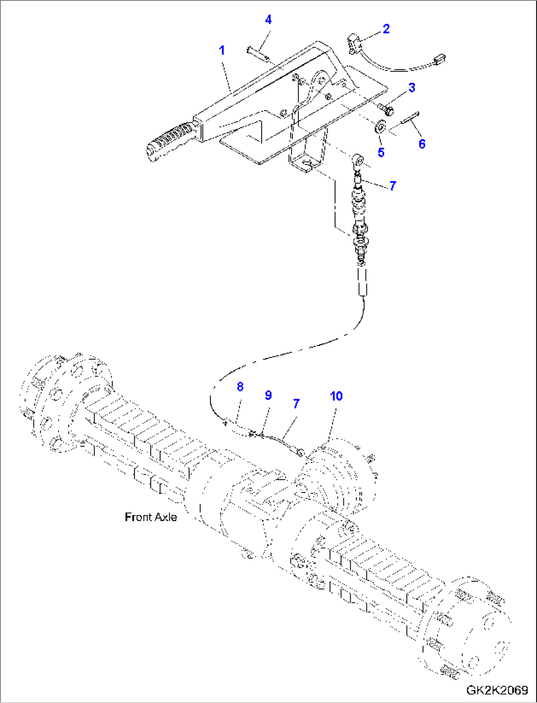 HAND BRAKE AND OPERATING ASSEMBLY