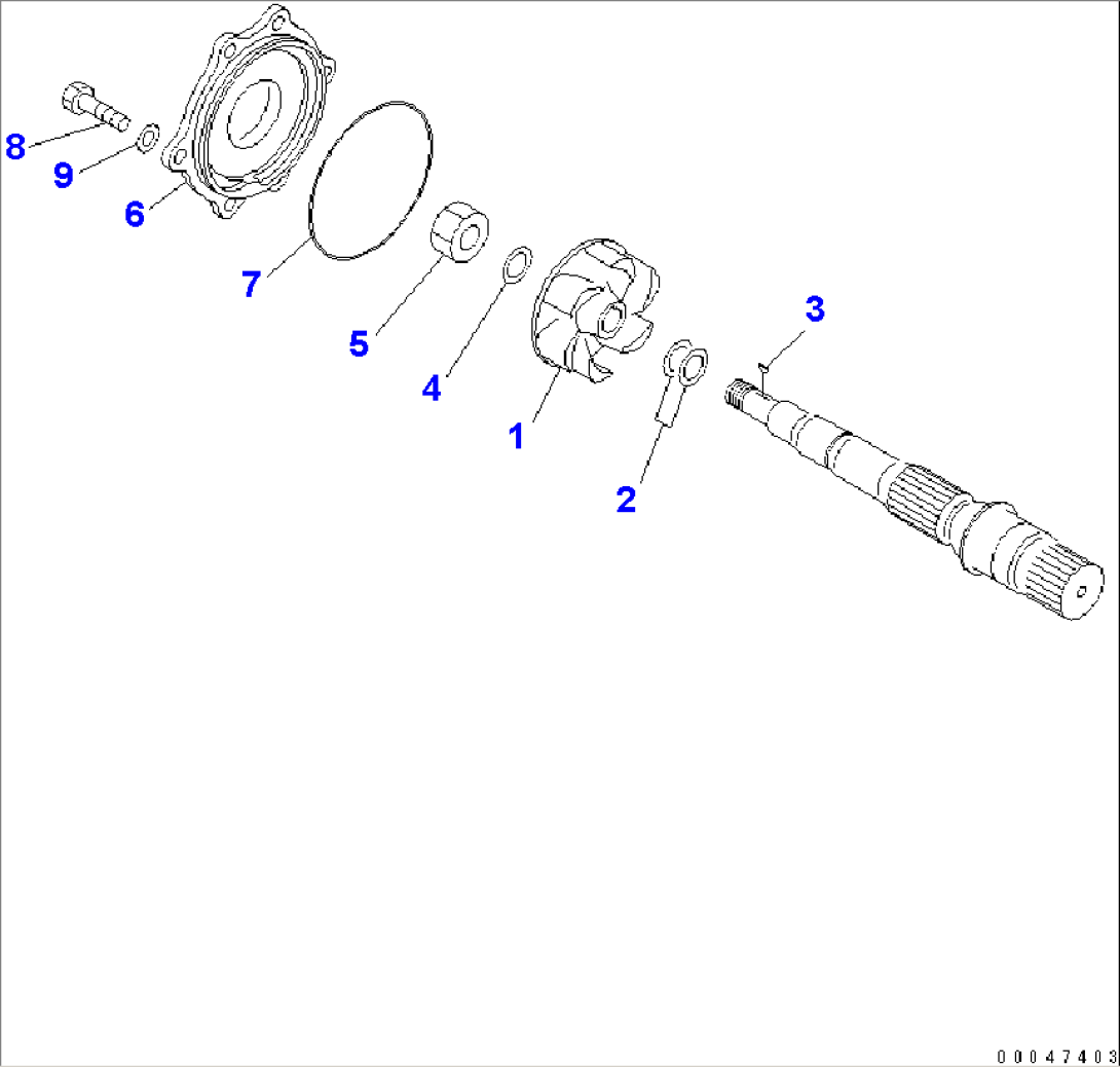 HYDRAULIC PUMP (LOADER) (6/8)(#55001-)