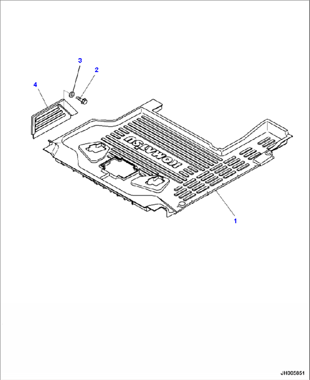 K0310-003001 FLOOR MAT 2-ADDITIONAL ACTUATOR
