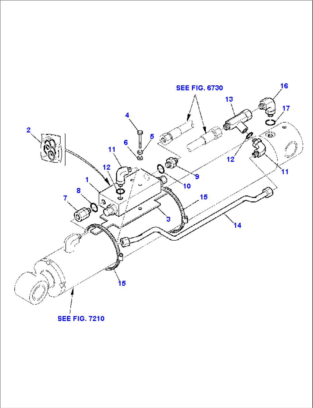 HYDRAULIC PIPING (ARM CYLINDER LINE) (SAFETY VALVE)