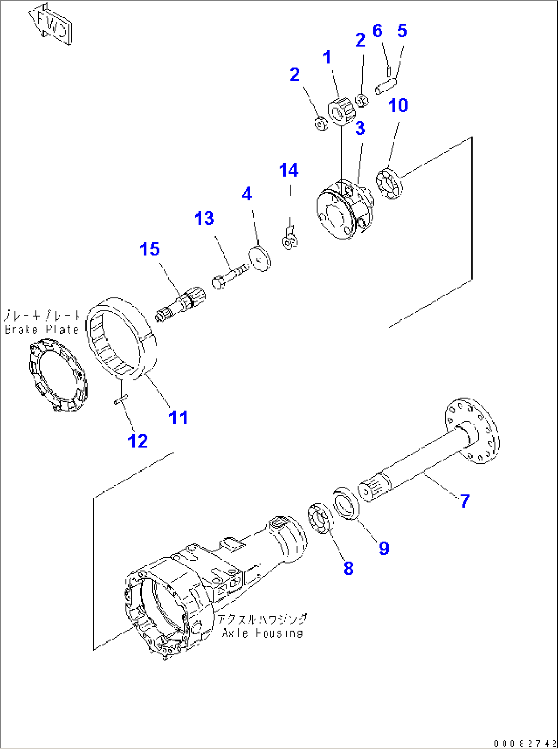 FRONT AXLE (FINAL DRIVE) (R.H.)