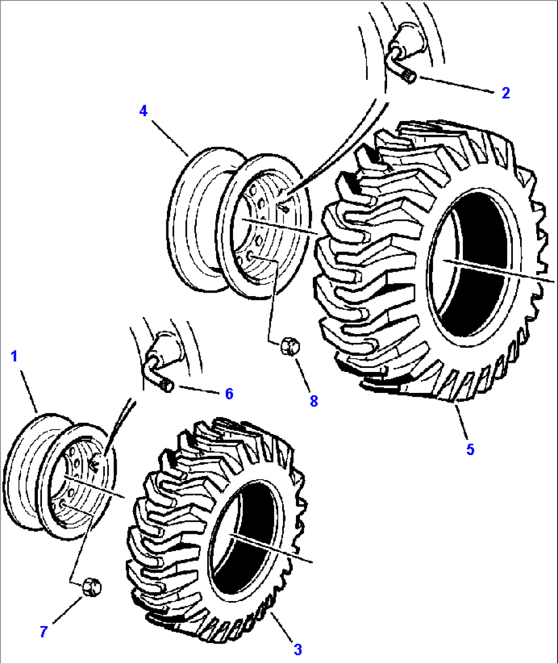 FIG. S3700-01A0 RIMS AND TIRES