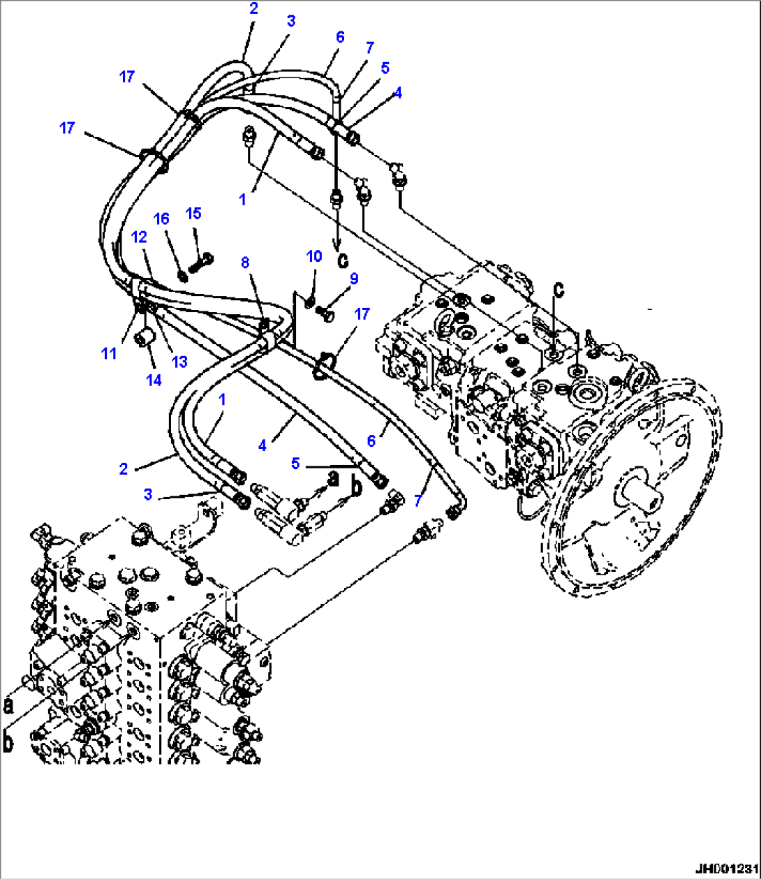 H1810-01A0 HYDRAULIC PIPING LS LINES