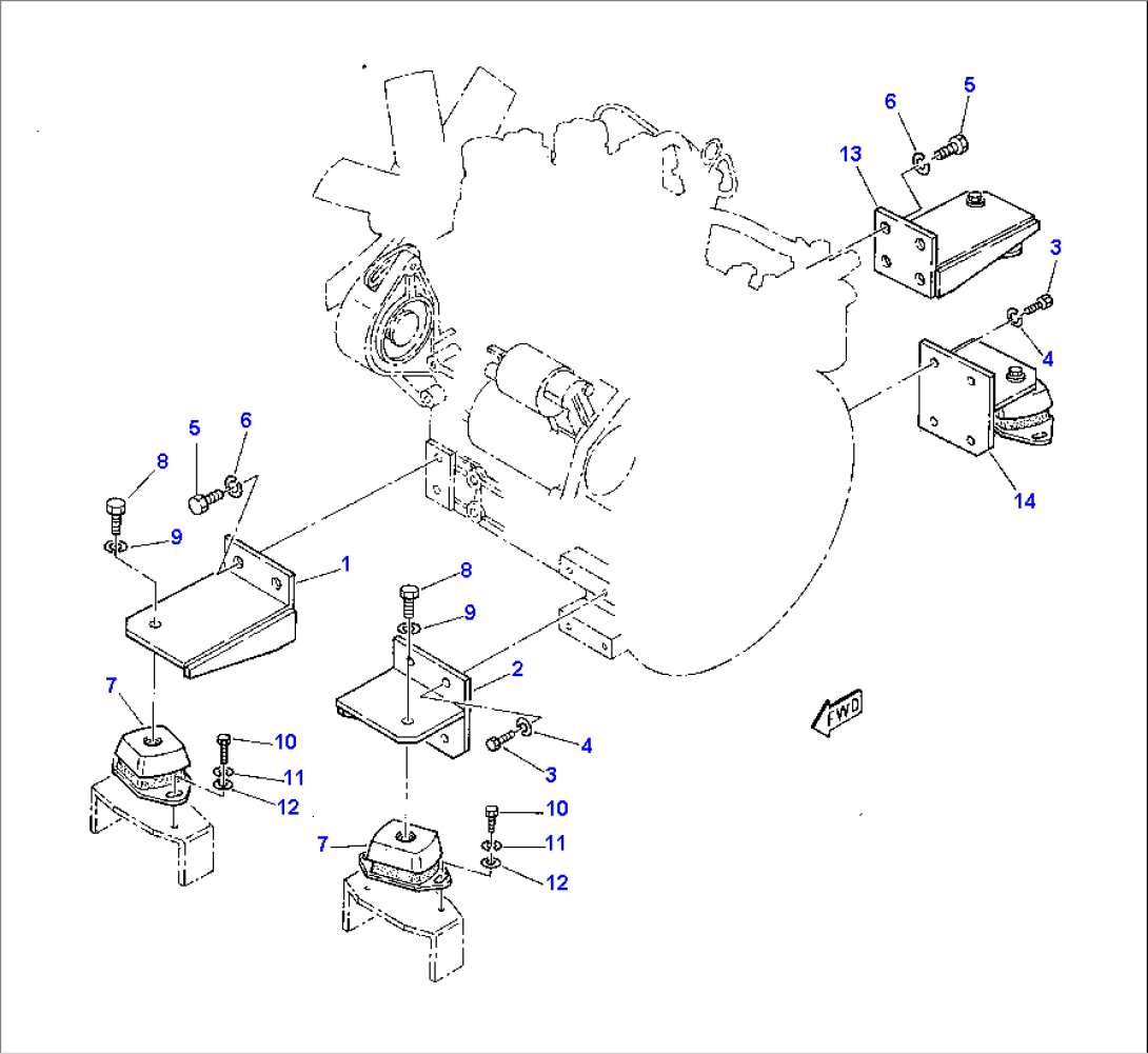 ENGINE MOUNTING PARTS