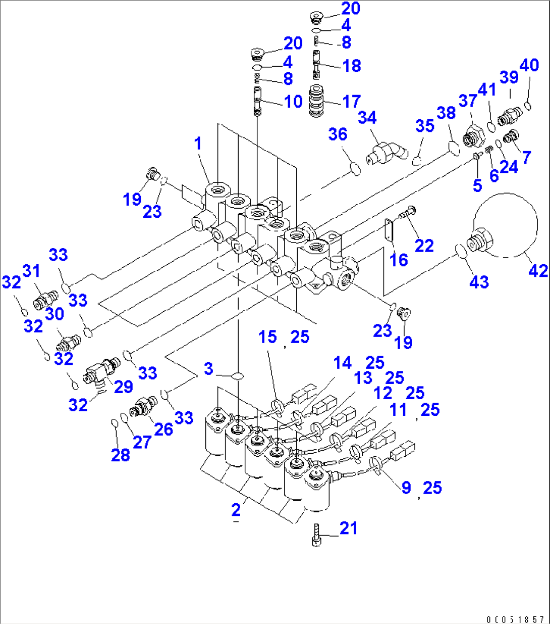 SOLENOID VALVE CIRCUIT (SOLENOID VALVE) (FOR 1 AND 2-ACTUATOR)(#300001-307376)