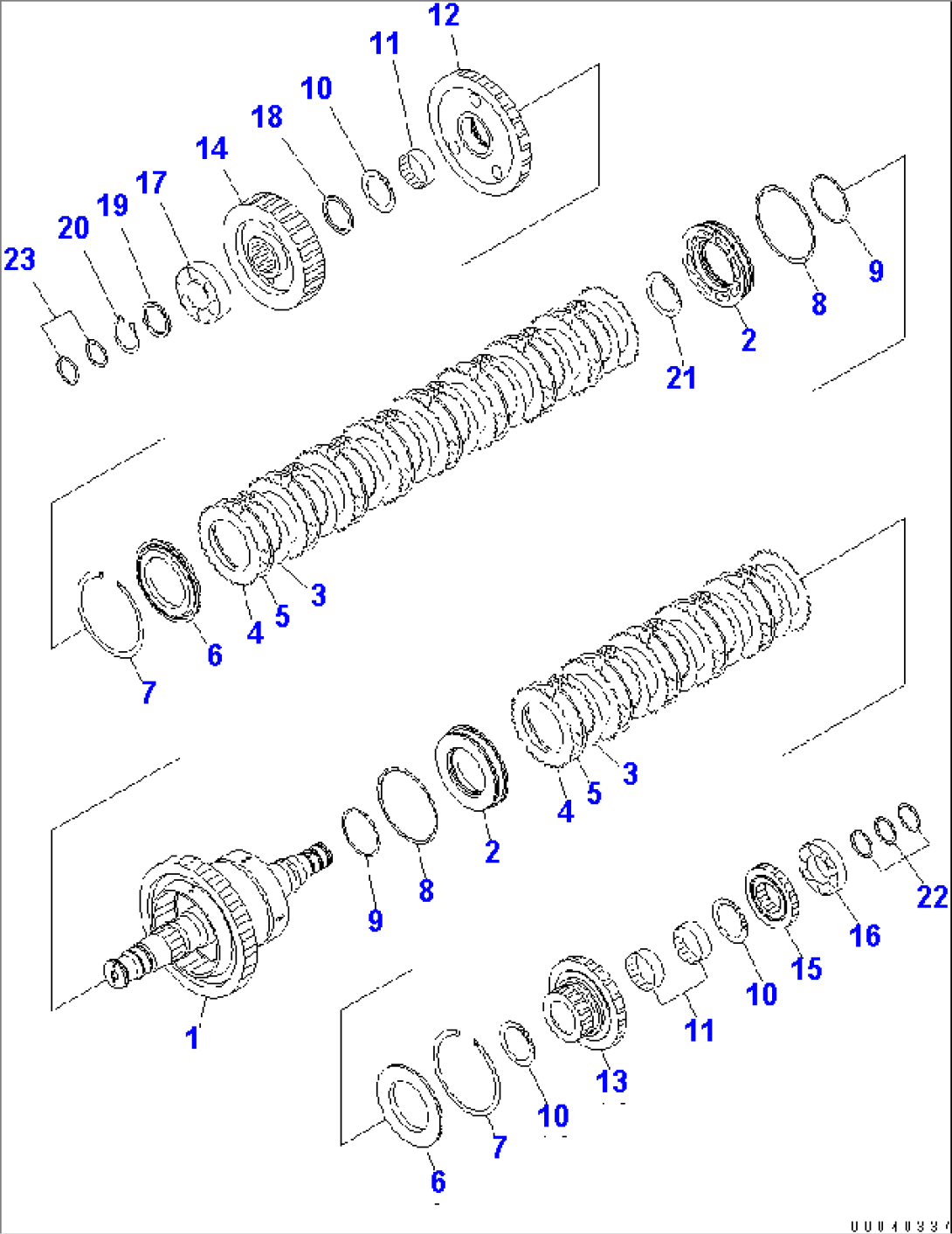 TRANSMISSION (2ND AND 3RD CLUTCH)(#65001-)