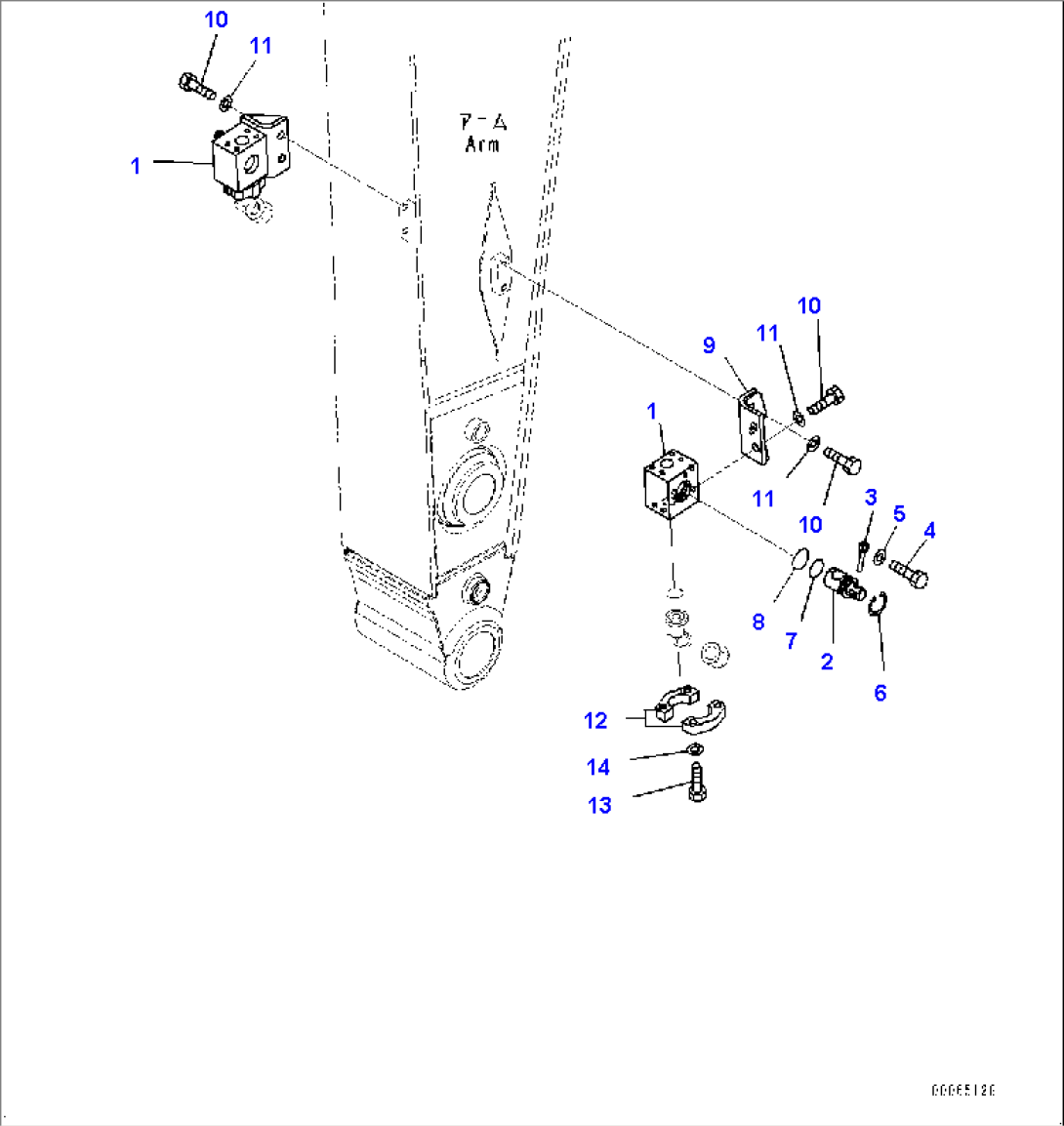 Arm, Additional Piping (#1001-)