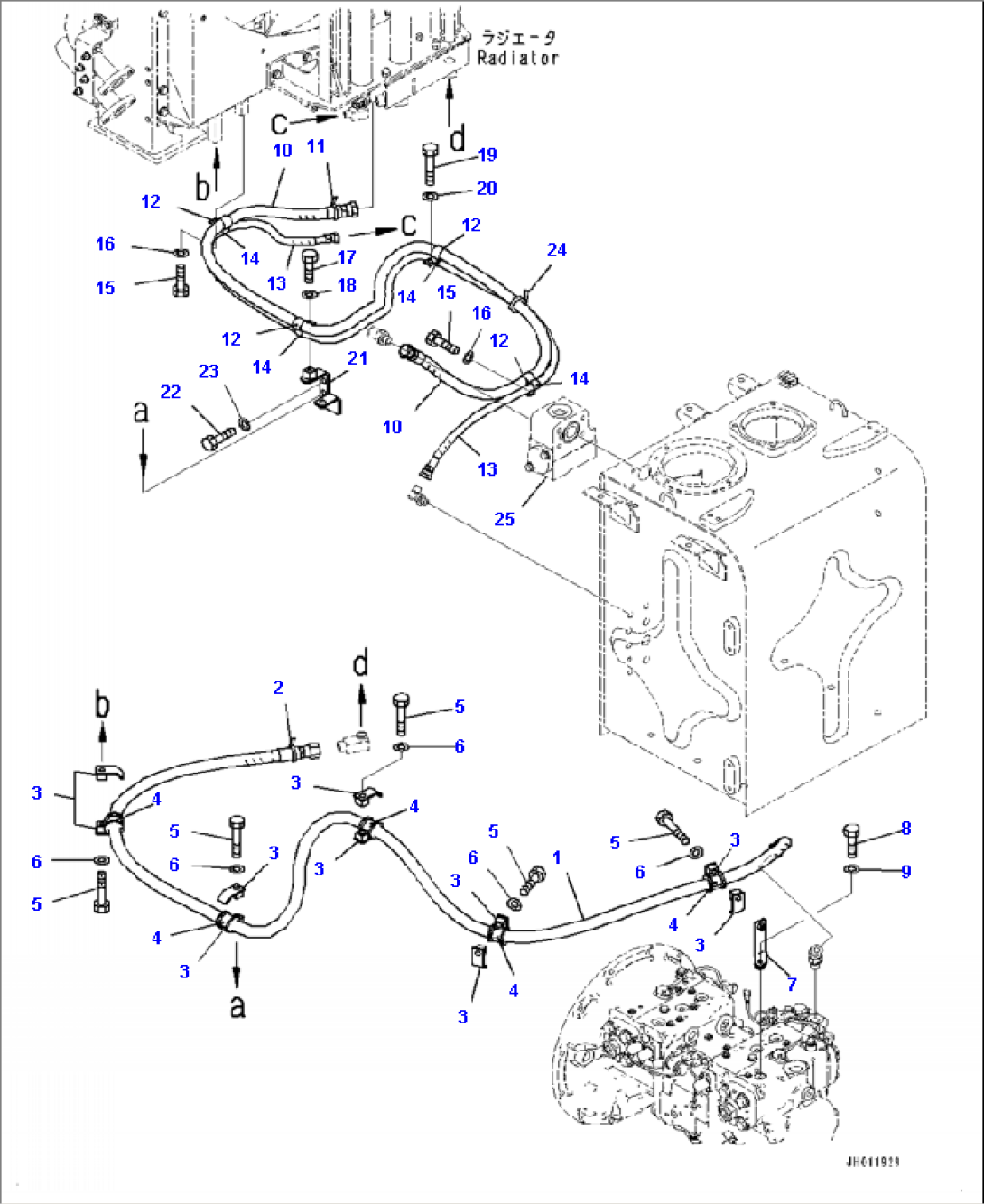 H1350-001001 FAN MOTOR PIPING