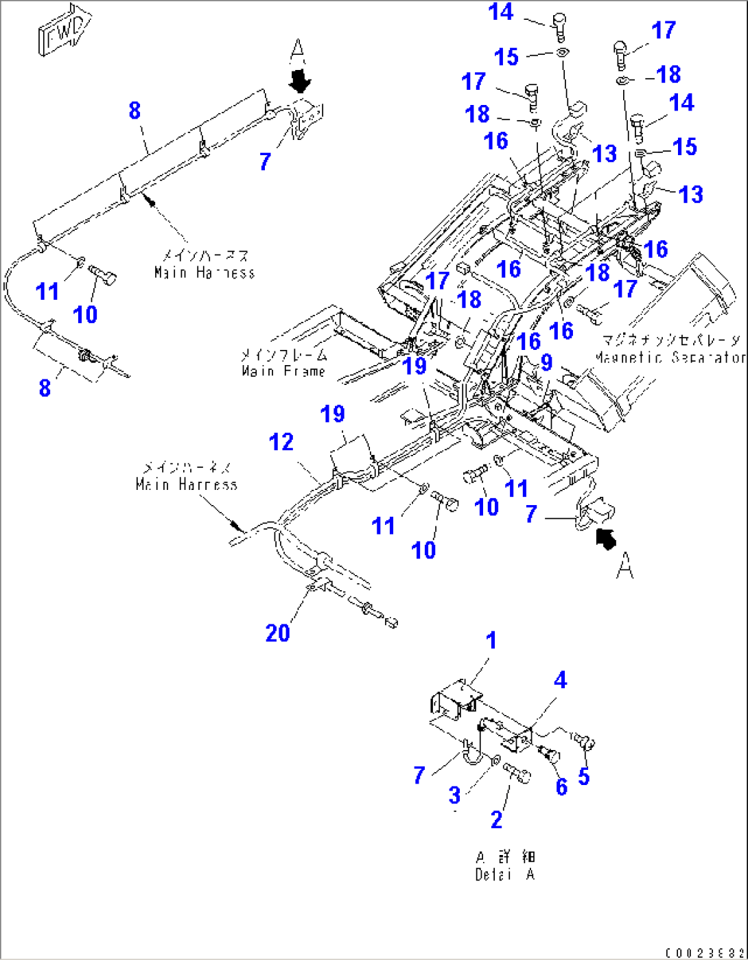 ELECTRICAL SYSTEM (EMERGENCY SWITCH) (ADDITIONAL EMERGENCY SWITCH HARNESS FOR CONVEYOR)(#1402-)