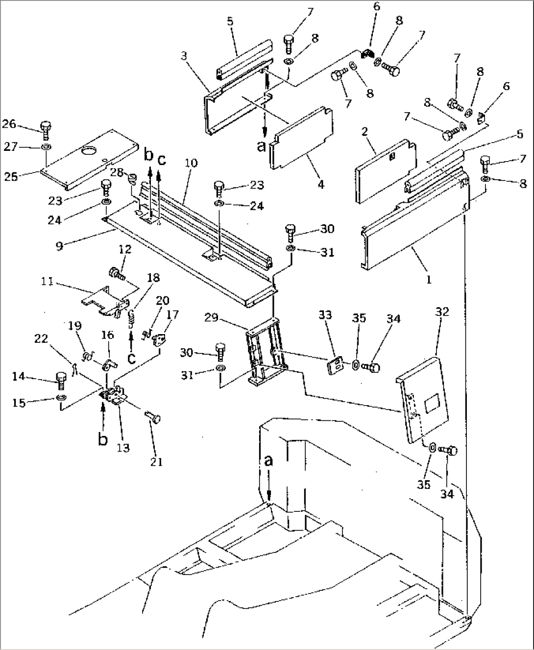 MACHINERY COMPARTMENT (1/4) (NOISE SUPPRESSION SPEC.)(#2301-)