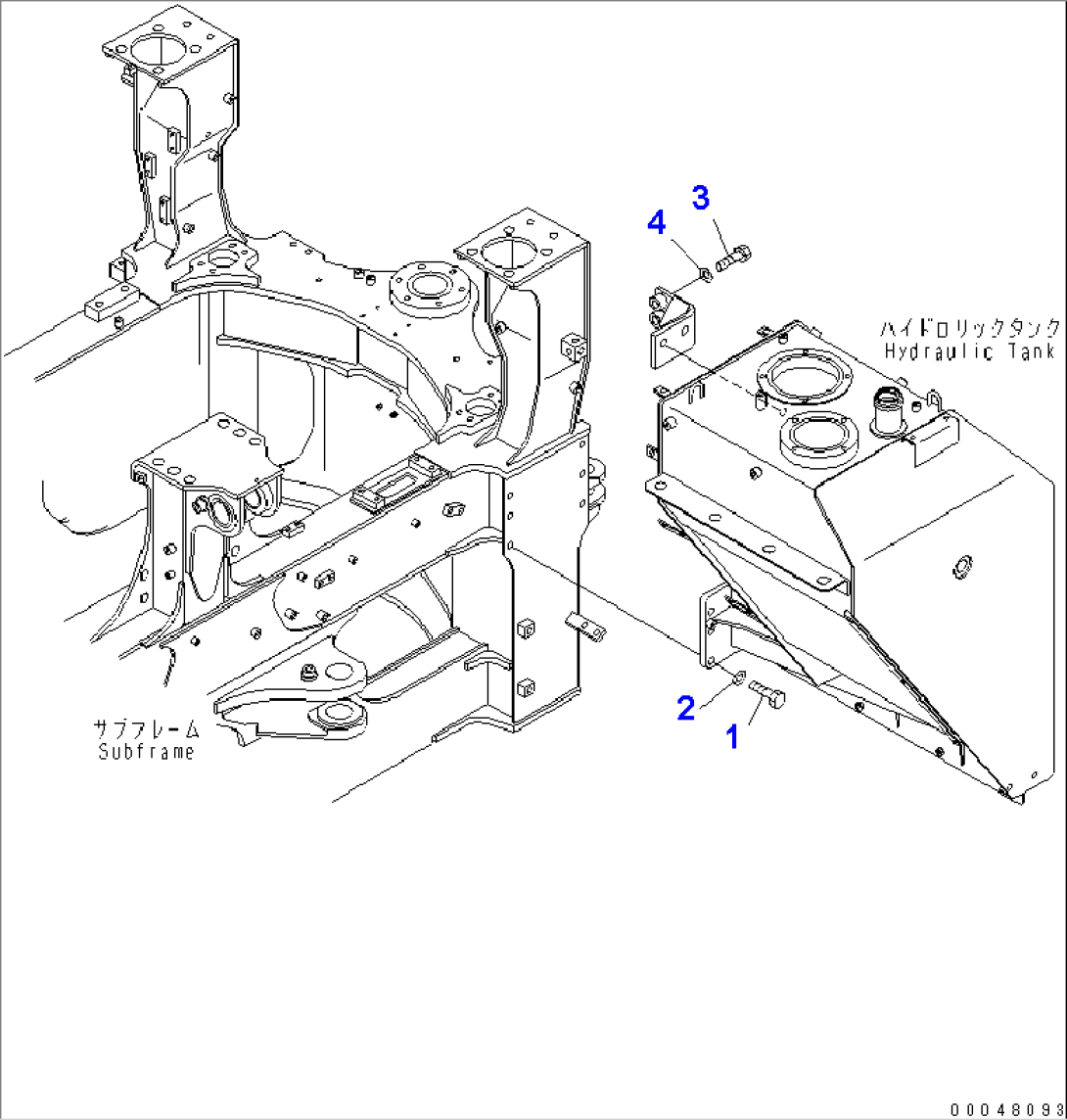 HYDRAULIC TANK MOUNTING PARTS(#2001-)
