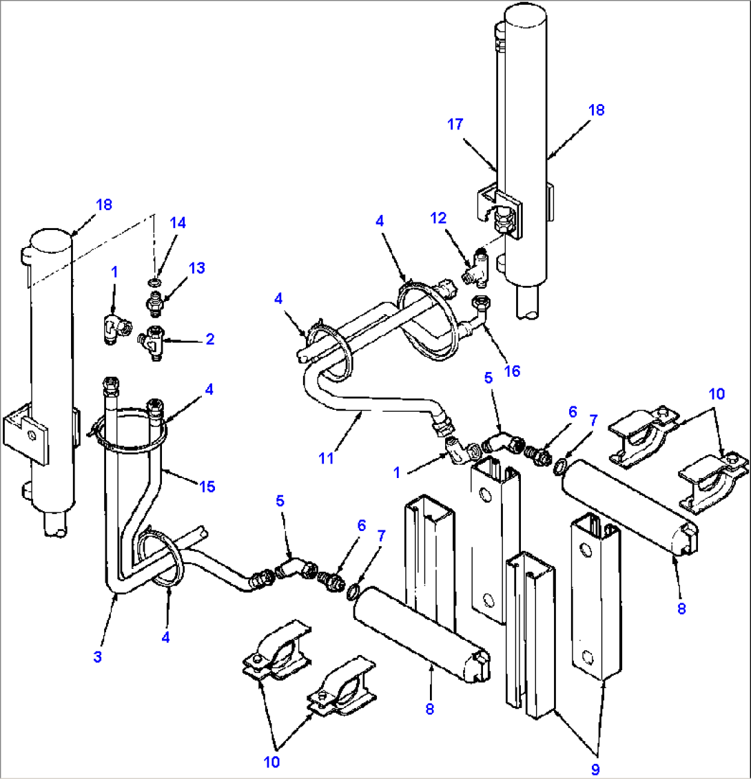 DRAWBAR LIFT ACCUMULATOR R.H. BIASED BLADE SUSPENSION