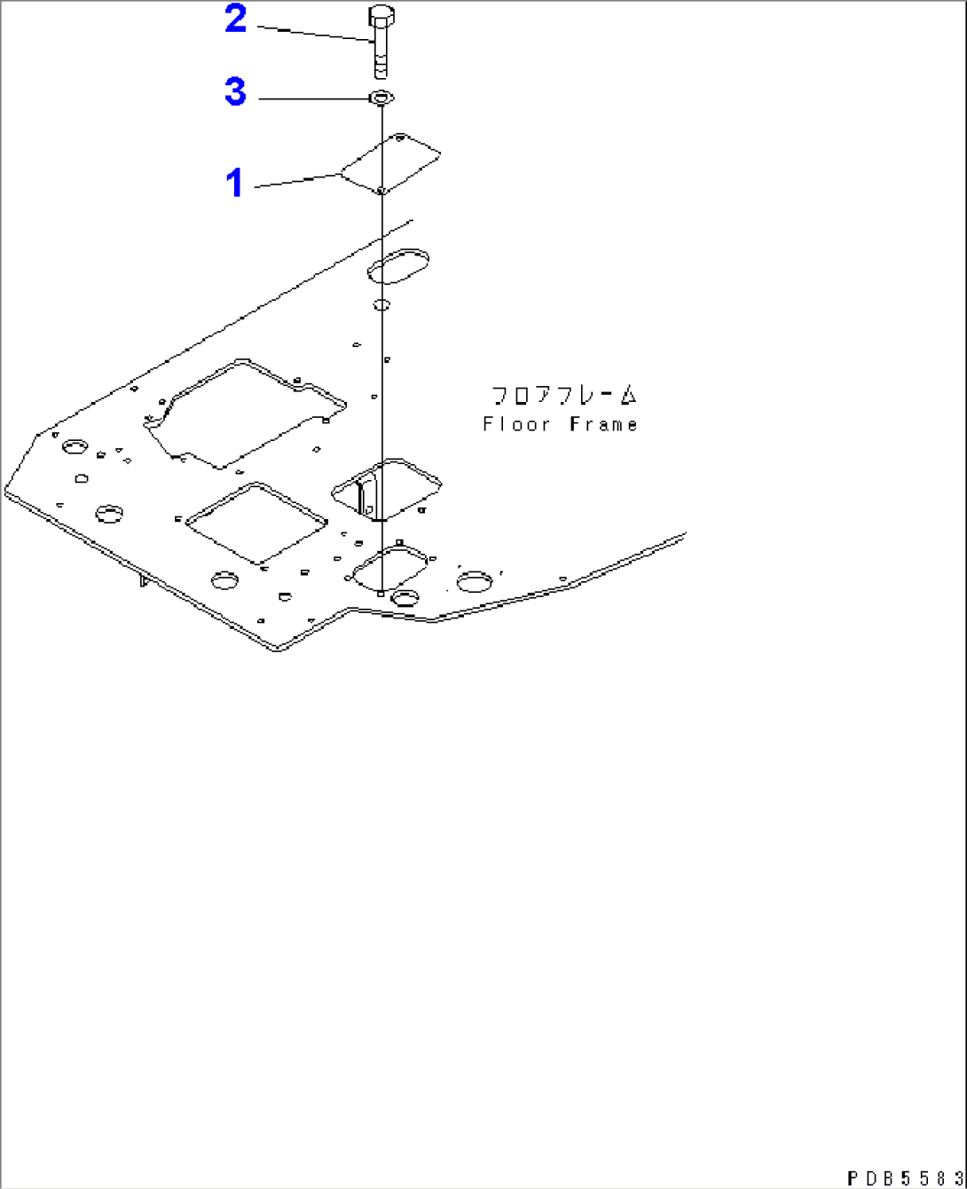 FLOOR FRAME (ATTACHMENT CONTROL) (FOR OFFSET BOOM) (FOR MONO-BOOM)(#10022-10573)