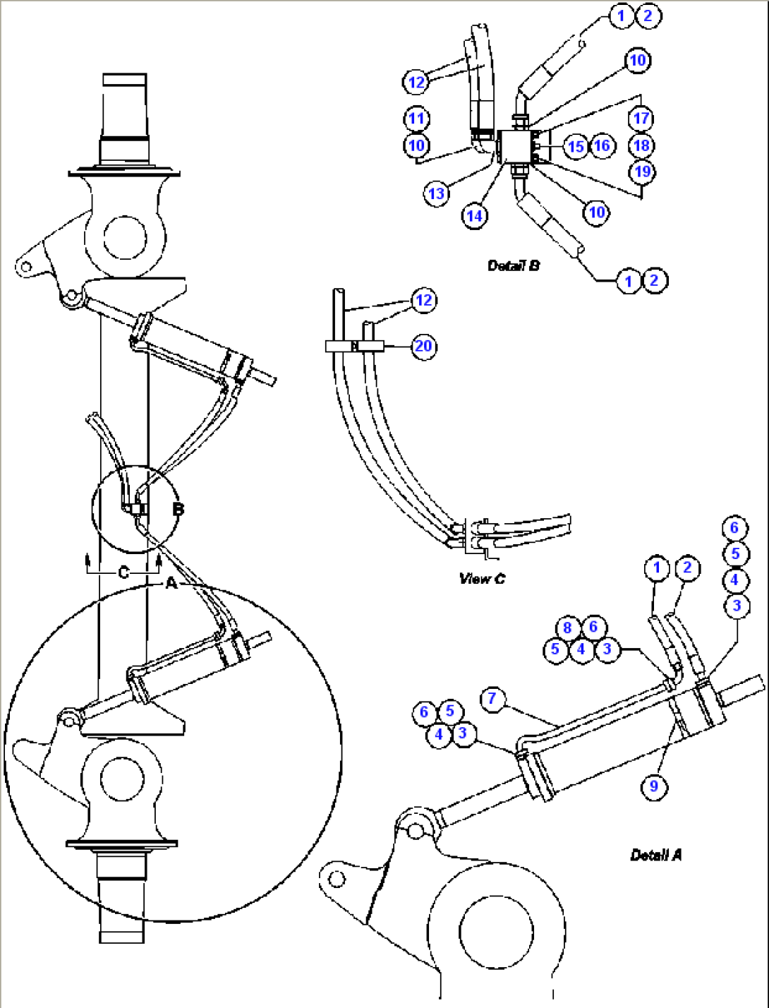 STEERING CYLINDER PIPING