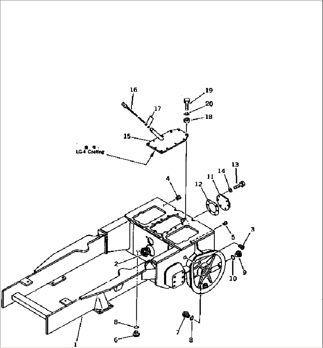 STEERING CASE AND MAIN FRAME (FOR POWER ANGLE POWER TILT DOZER)