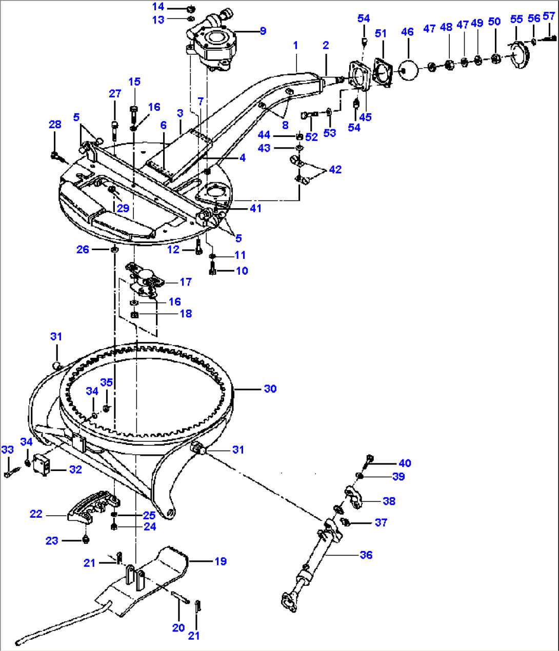 DRAWBAR AND CIRCLE WITHOUT WEAR PADS