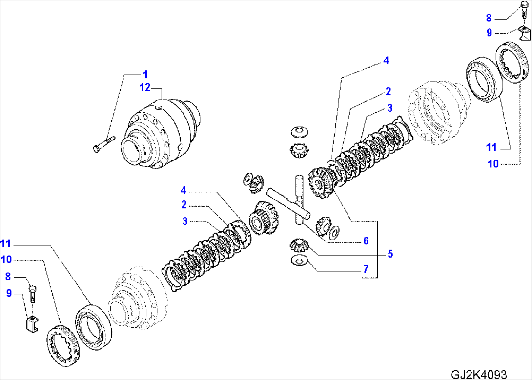 DIFFERENTIAL, REAR AXLE, AXLE WITH 25% LIMITED SLIP