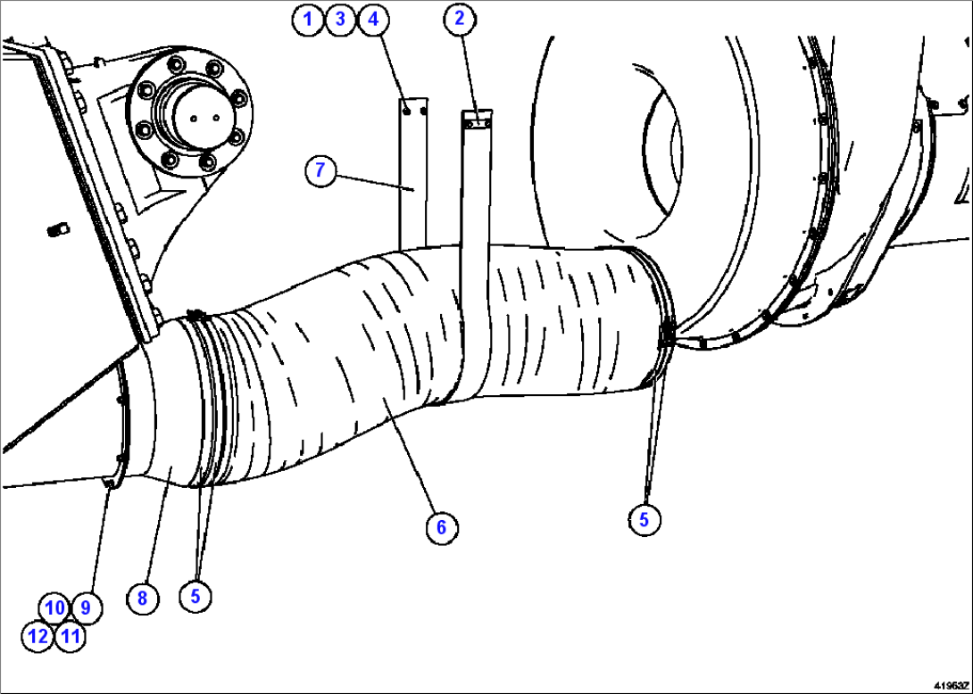 DRIVE AXLE BLOWER HOSE