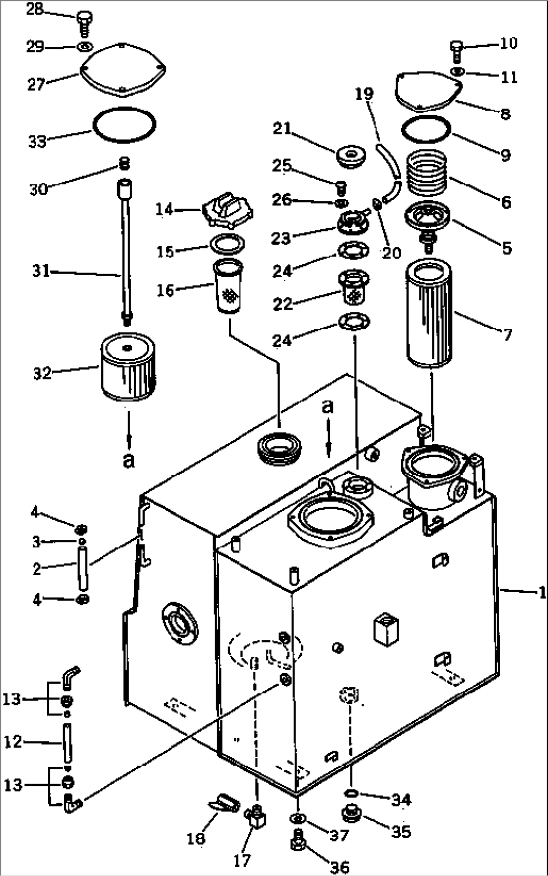 HYDRAULIC OIL AND FUEL TANK(#18001-21099)