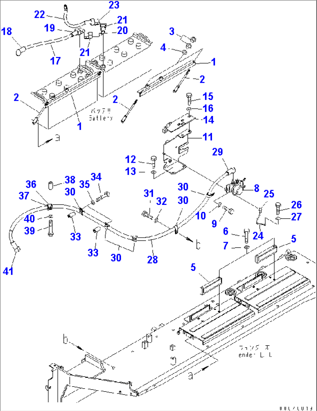 BATTERY HOLDER AND STARTING HARNESS(#20001-)