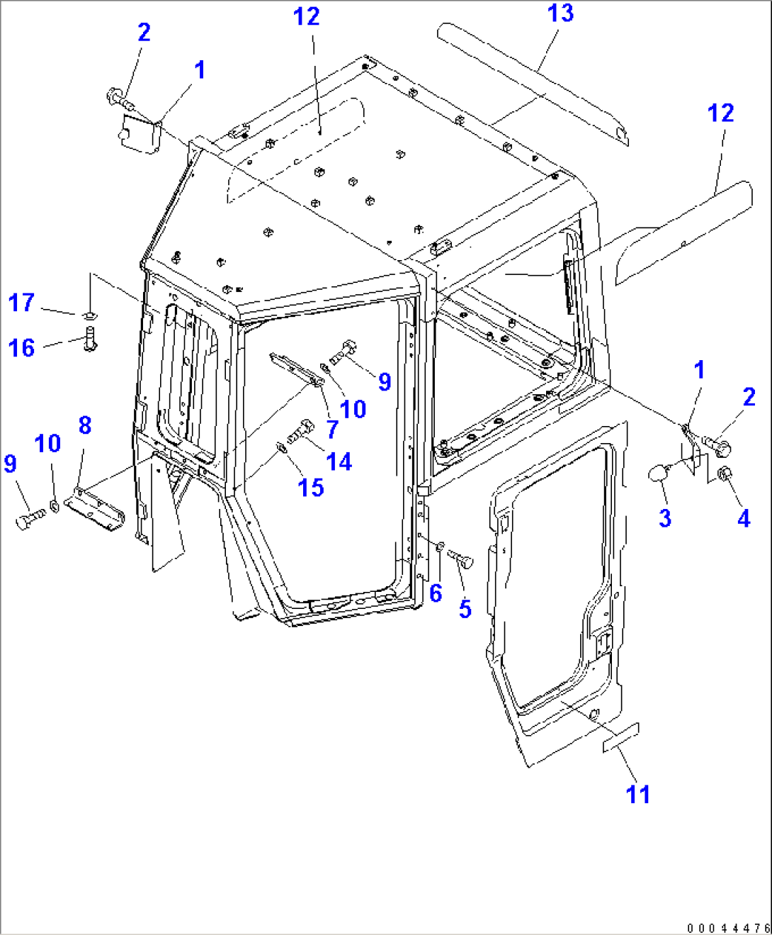CAB (OPEN LOCK STOPPER) (WITH SUN VISOR)(#35001-)
