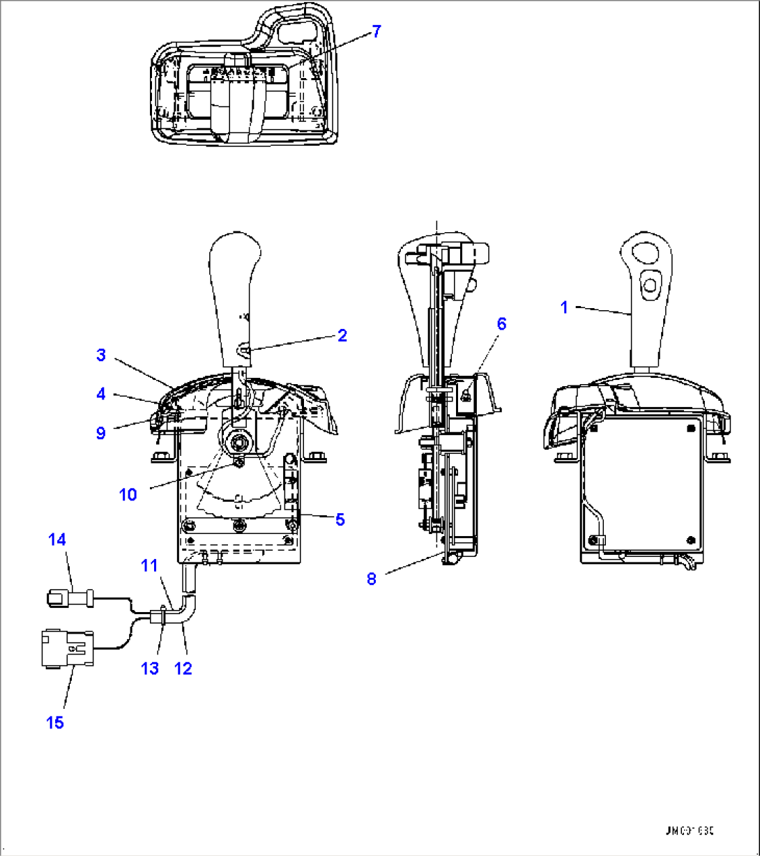 Cab, Gear Shift Lever (#5001-)