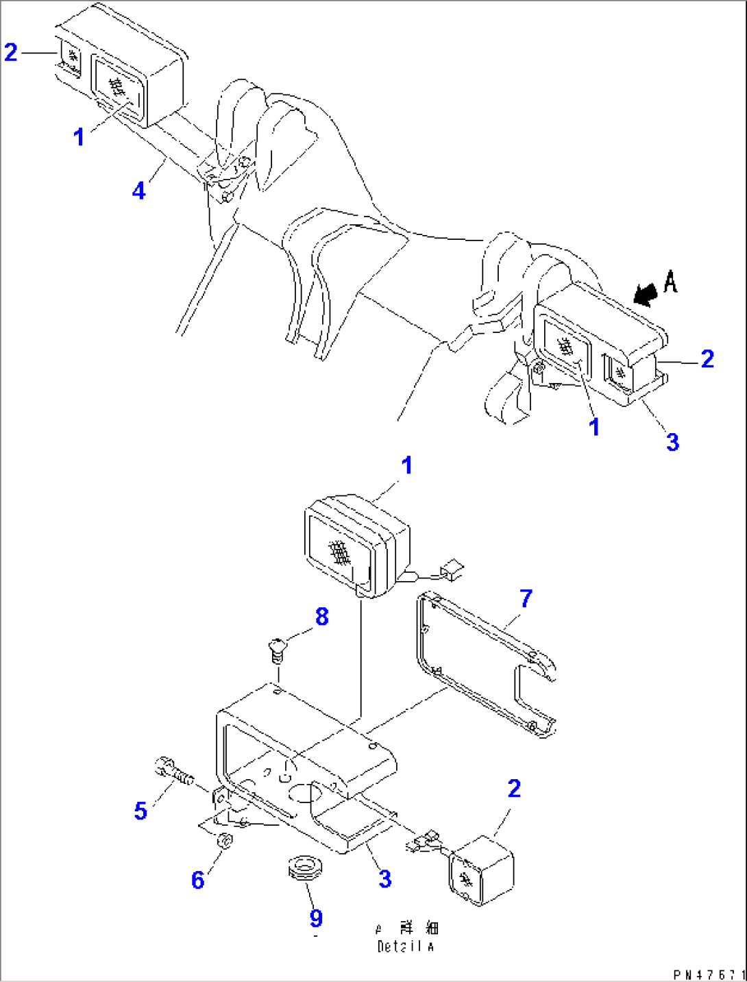 ELECTRICAL SYSTEM (FRONT LAMP)(#60001-)
