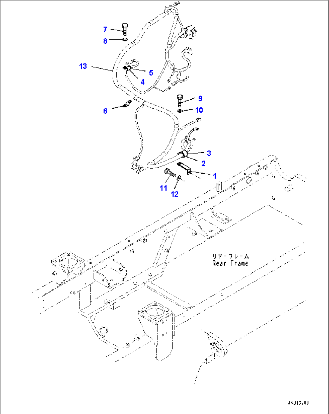 Rear Electric Wiring Harness, Mounting (#75689-)