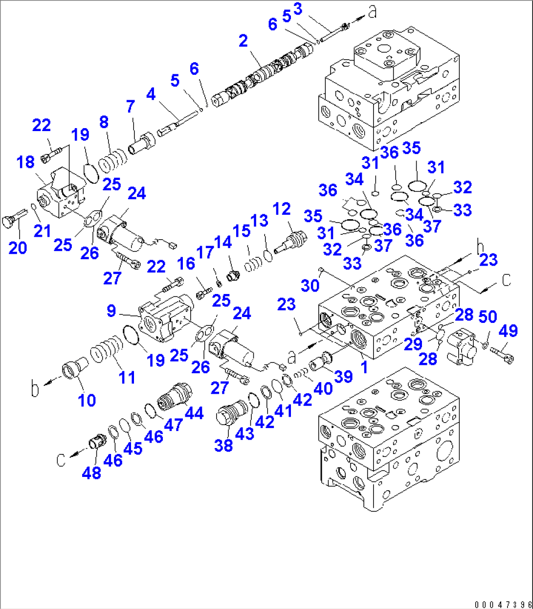 MAIN VALVE (2-SPOOL) (7/8)(#55001-)