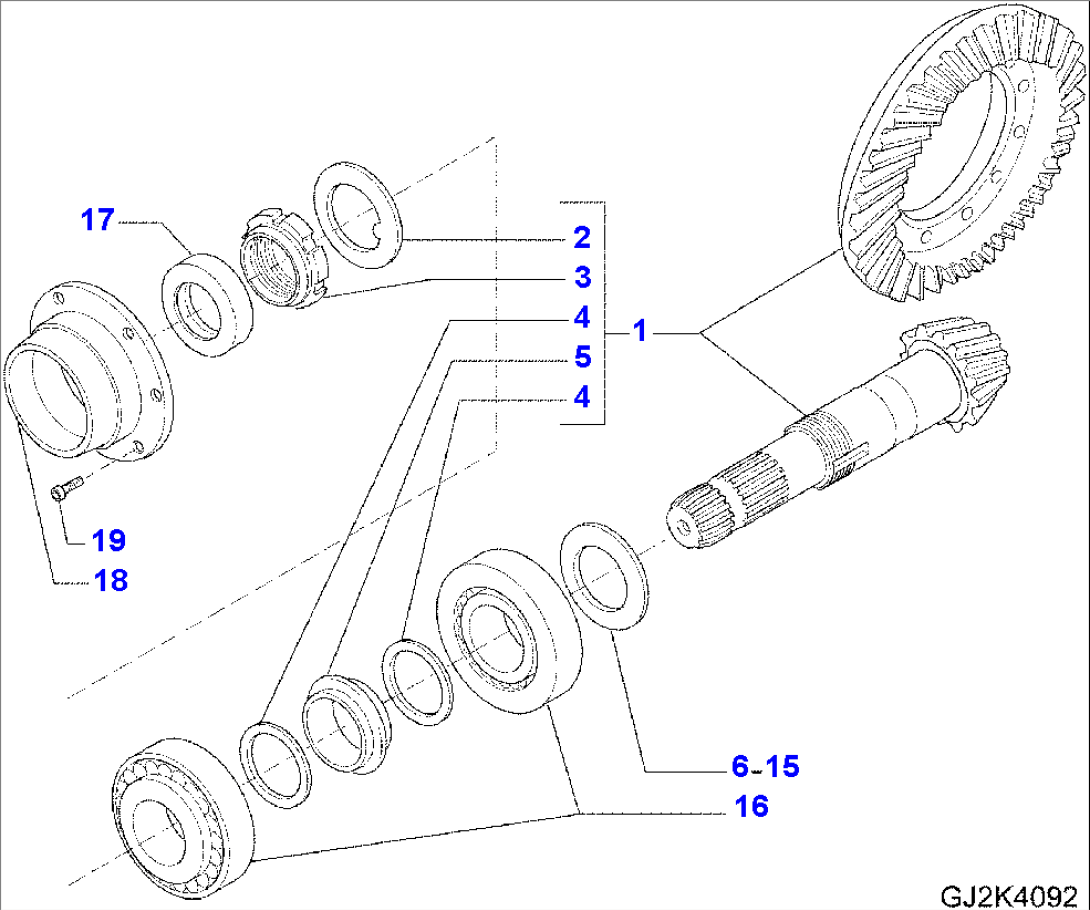 AXLE INSERT, REAR AXLE, AXLE WITH 25% LIMITED SLIP