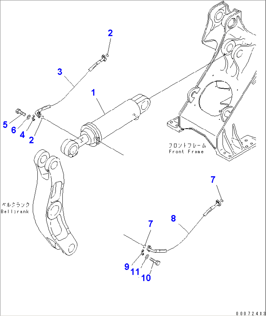 DUMP CYLINDER (FOR HIGH LIFT)(#52406-)