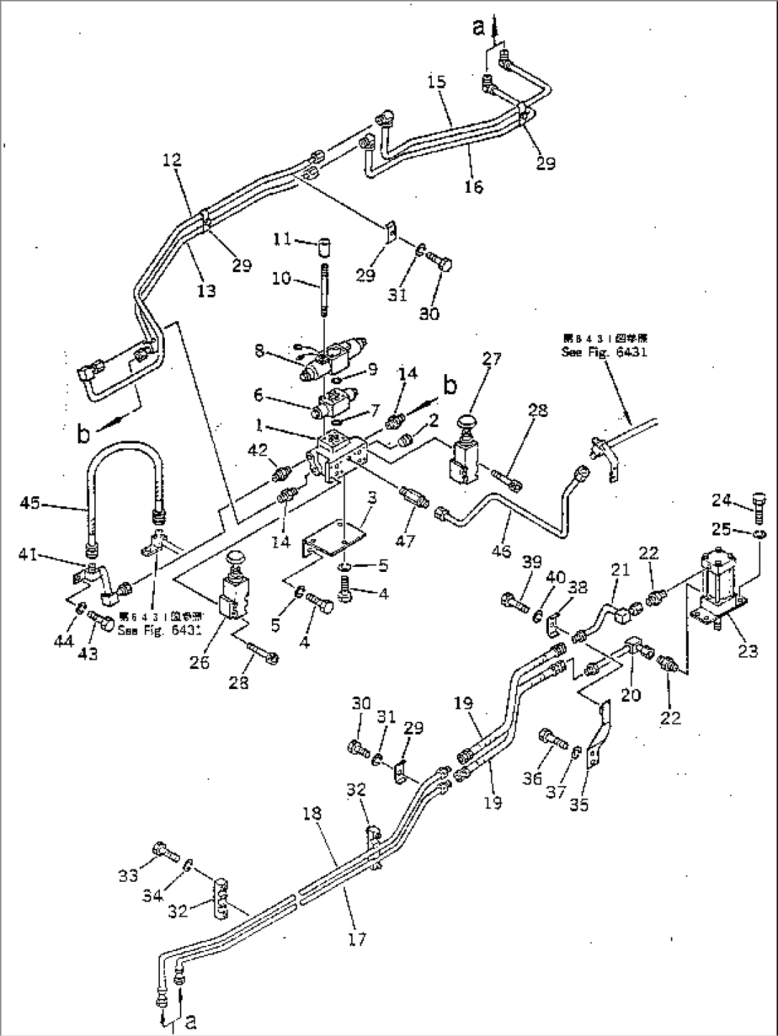 HYDRAULIC PIPING (REAR STTERING LOCK LINE)