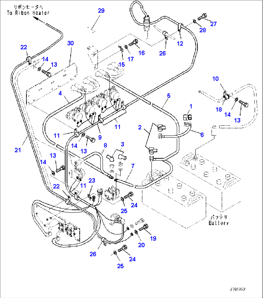 Battery and Battery Case Group, Wiring Harness (1/3) (#7079-)