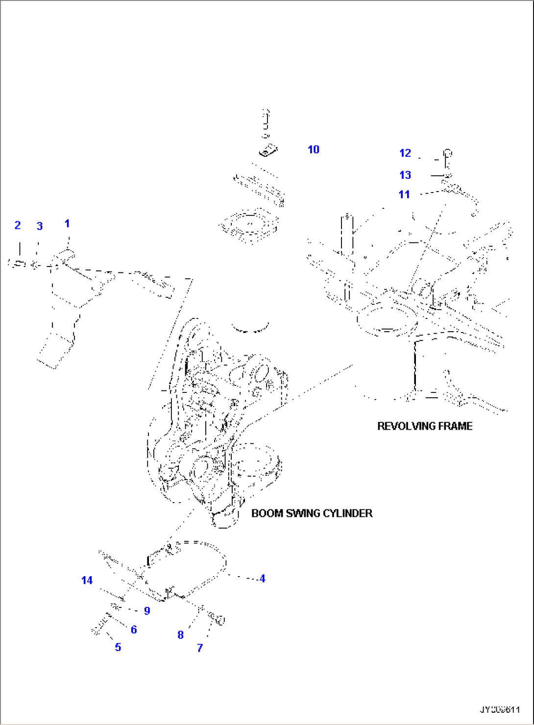 BOOM SWING BRACKET, PHOCOMEX, (2/2)