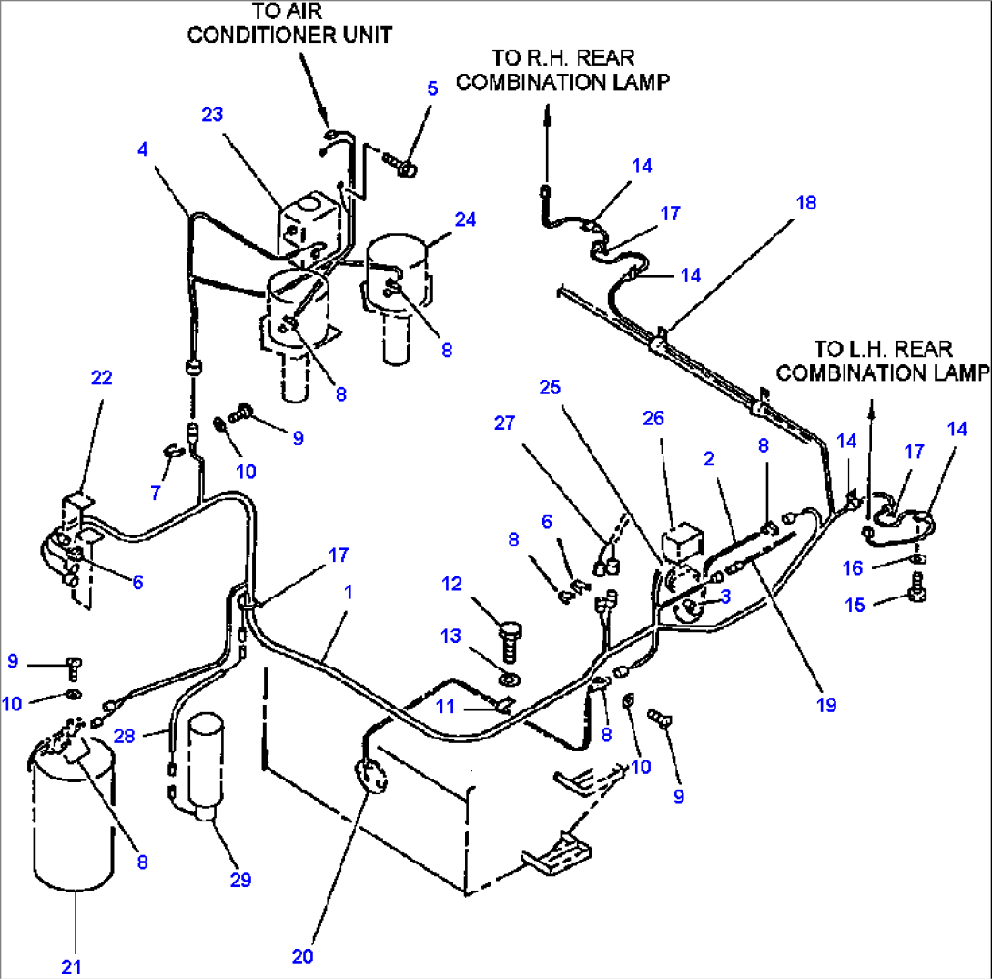 FIG NO. 1541 ELECTRICAL SYSTEM REAR FRAME LINE