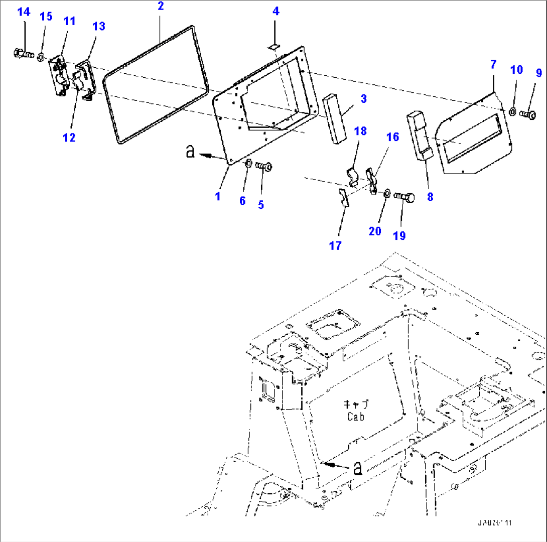 Cab, Floor Cover (#40001-)