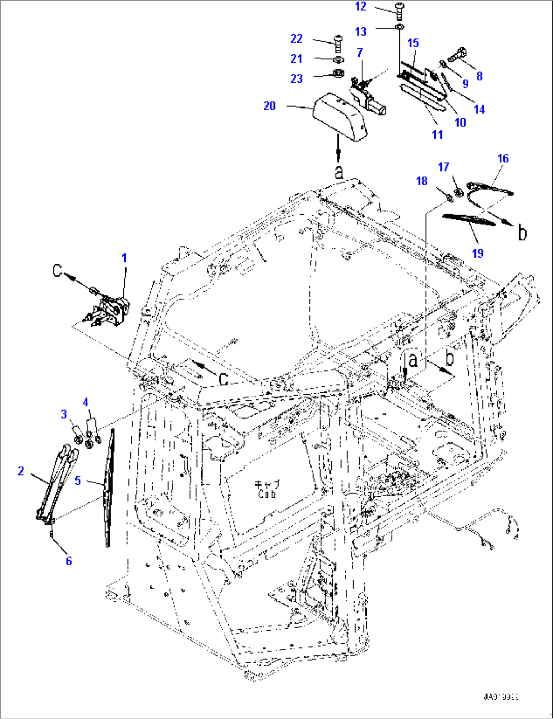 Cab, Wiper (#B60001-)
