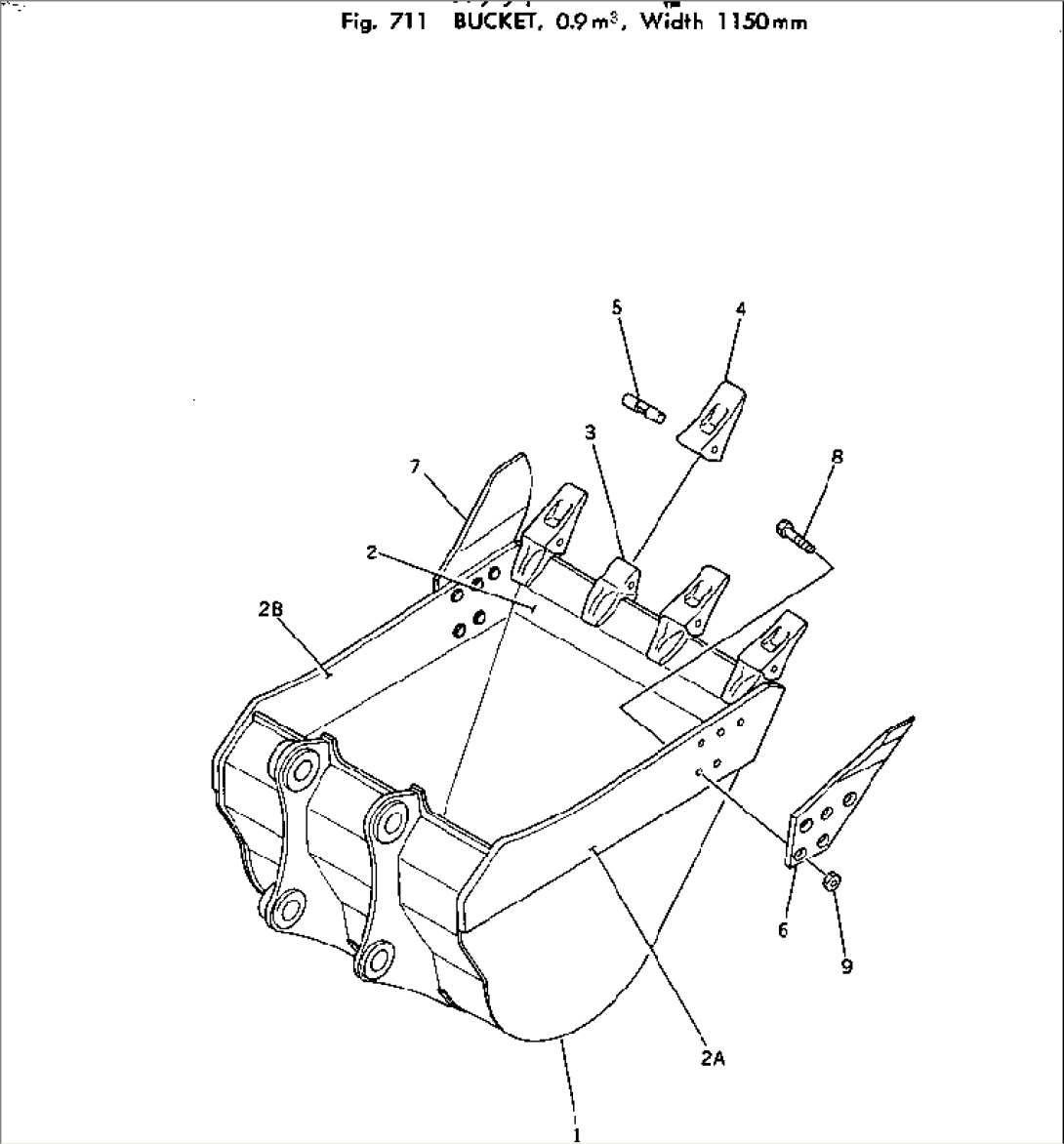 BUCKET¤ 0.9M3¤ 1150MM