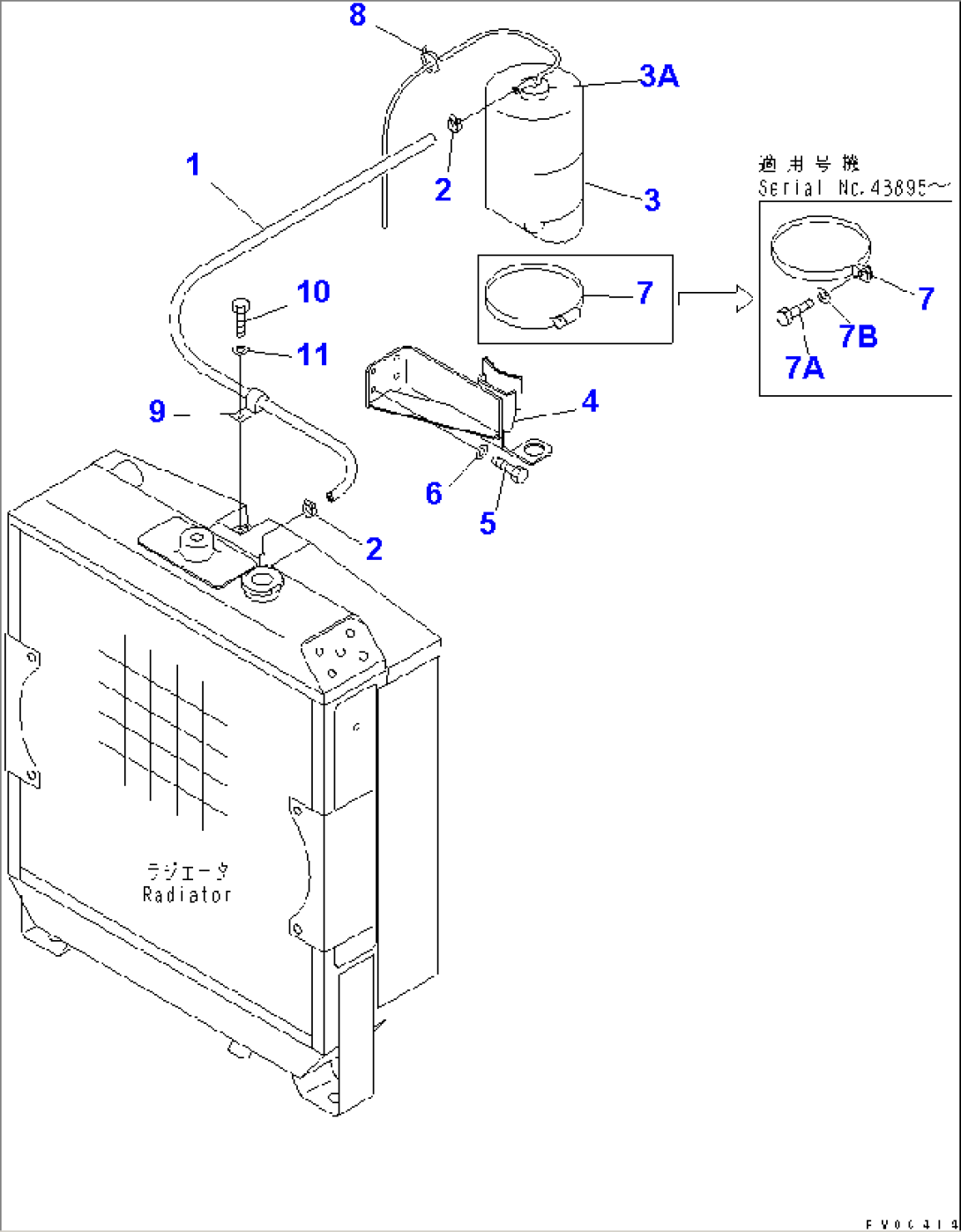 RADIATOR SUB TANK AND PIPING(#47617-)