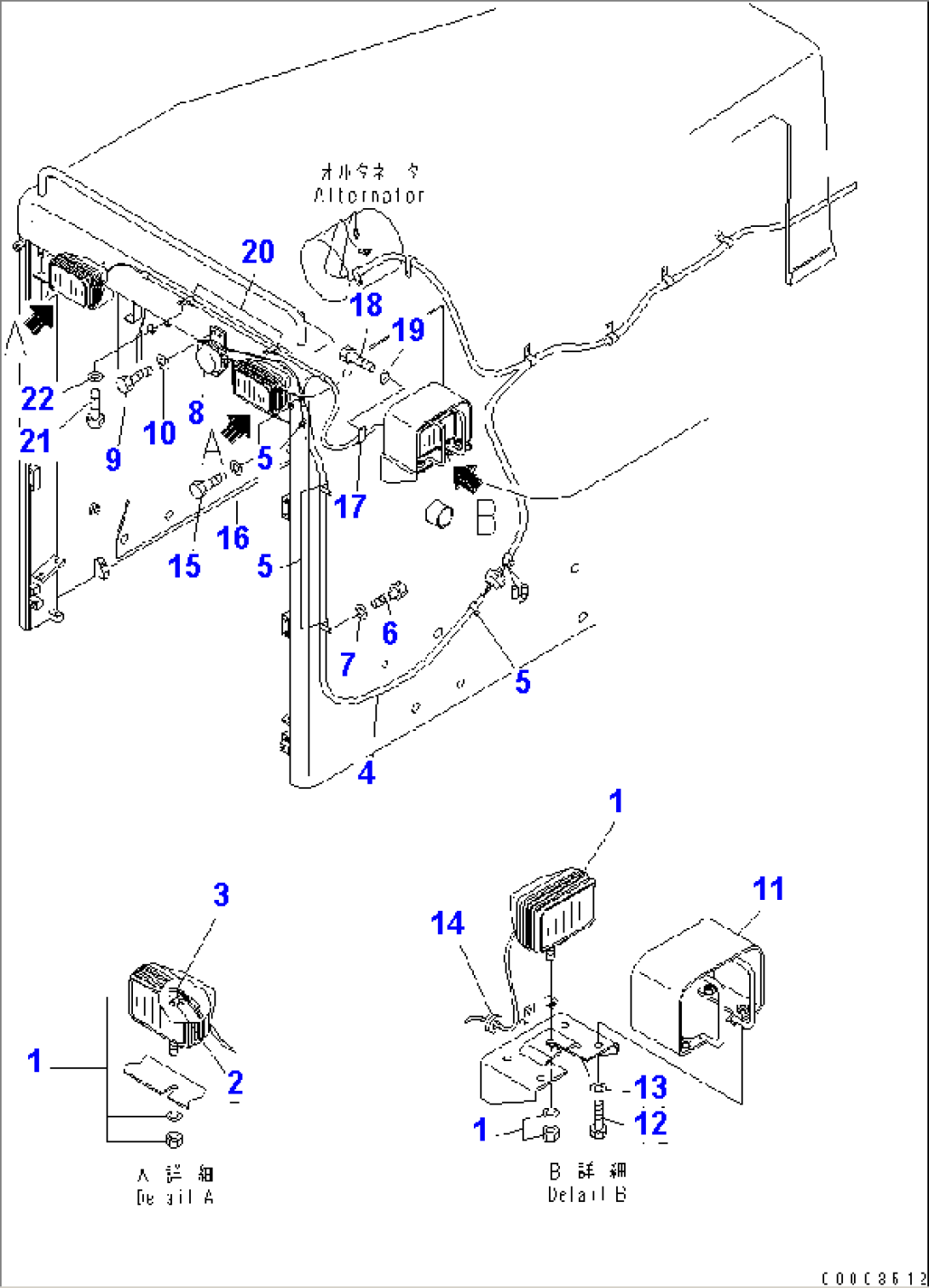 HEAD LAMP AND WORKING LAMP (WITH SAFETY DEVICE)(#14499-)